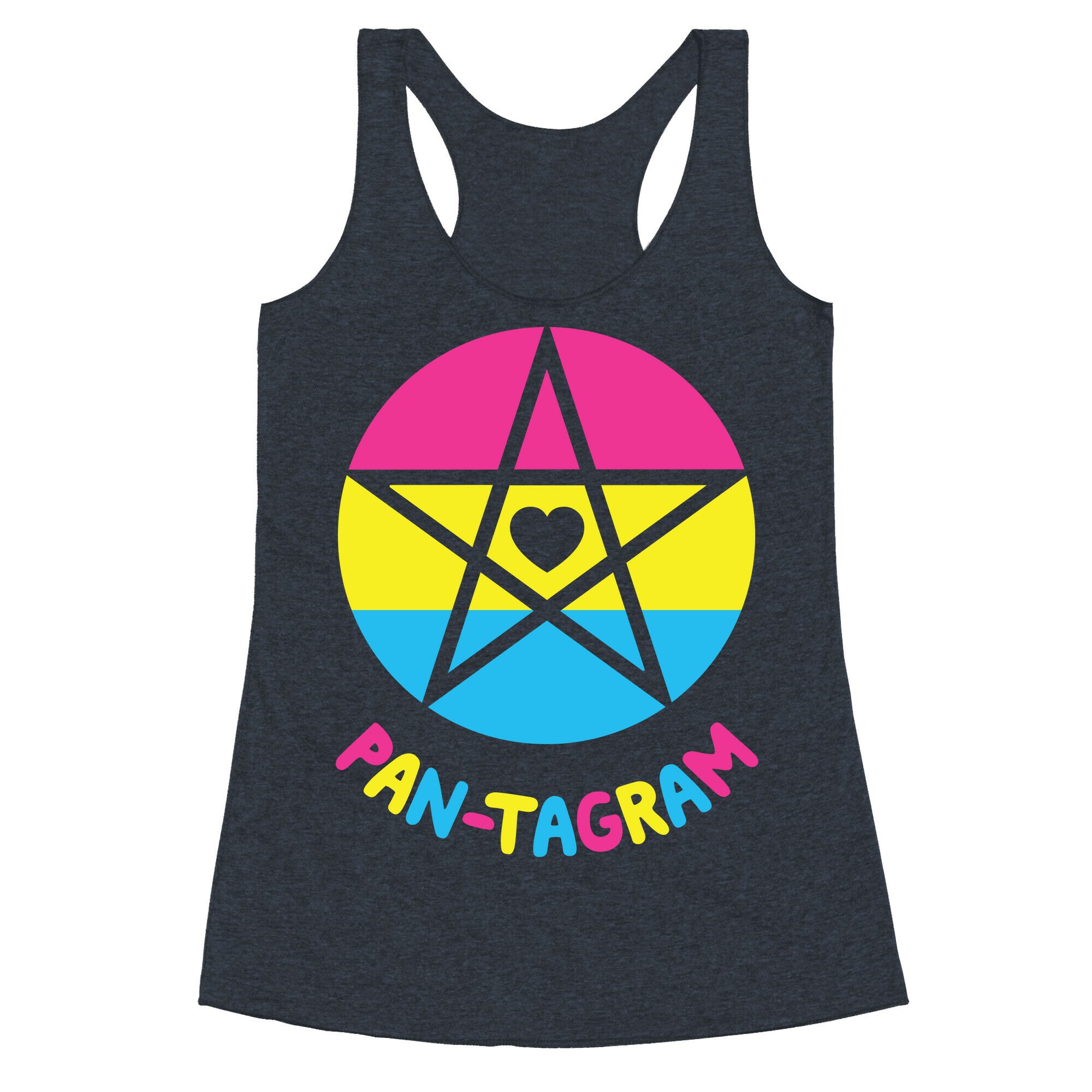 Pan-tagram (Pansexual Pentagram) Racerback Tank